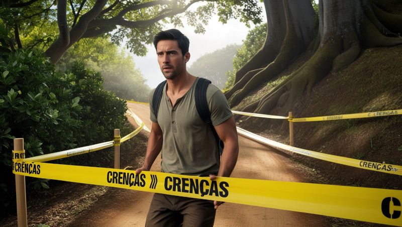 Uma pessoa impedida de andar por devido a crenças