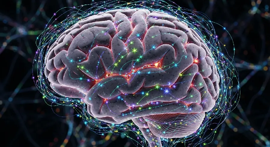 Cérebro com sinapses